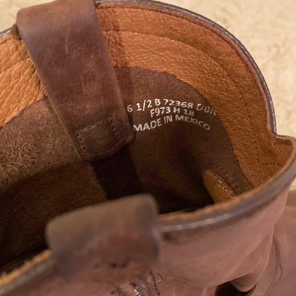 Frye short brown leather boot size 6.5 - Picture 5 of 5